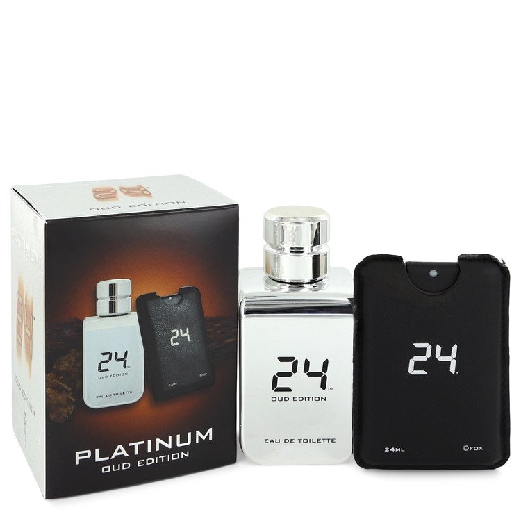 24 Platinum Oud Edition Eau De Toilette Concentree Spray  + 24 ml {Pocket Spray (Unisex) By Scentstory