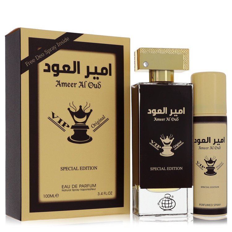 Ameer Al Oud Vip Original Special Edition 100 ml Eau De Parfum Spray + 50 ml Deodorant Spray By Fragrance World