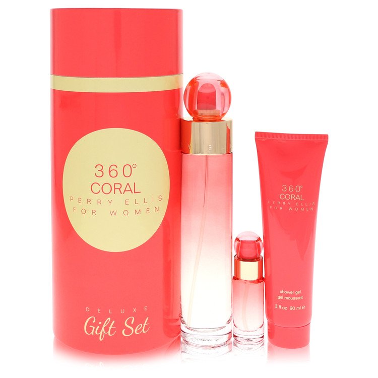 Perry Ellis 360 Coral Gift Set By Perry Ellis